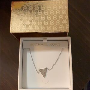 Michael Kors Silver triangle necklace